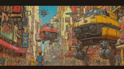 Futuristic Street Discussion