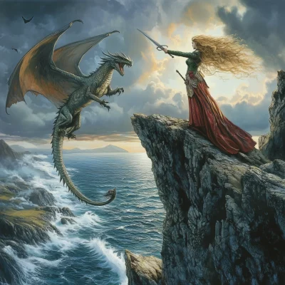 Celtic Princess vs Dragon