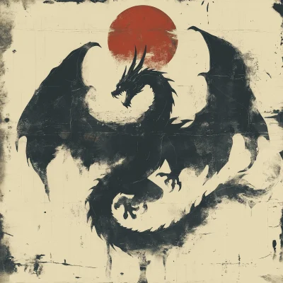 Fantasy Dragon Silhouette