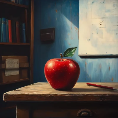 Classic Apple on Teacher’s Desk