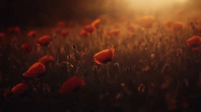 Field of Red Poppies