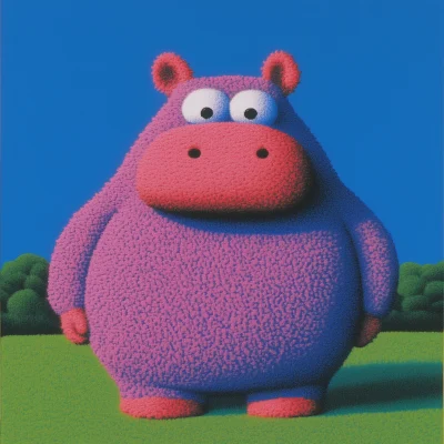 Felt Hippo