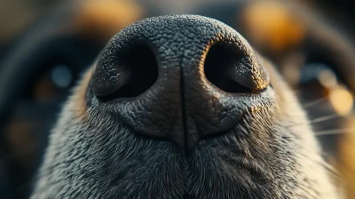 Close-Up of an Australian Shepherd’s Nose