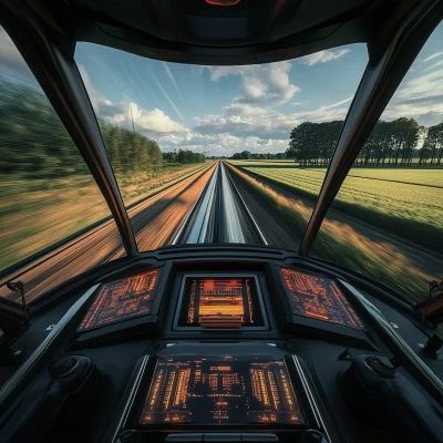 High-Speed Train Perspective