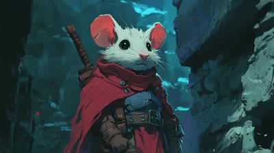 Heroic Rat Adventurer in Dungeon