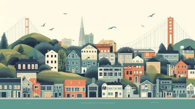 San Francisco Street Illustration