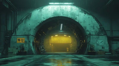 Cyberpunk Military Hangar