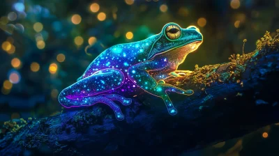 Neon Glowing Frog