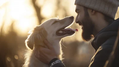 Joyful Dog Kiss