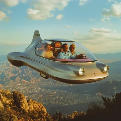 90’s Futuristic Flying Car