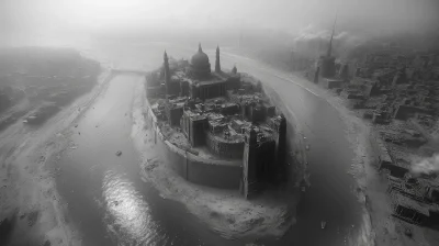 Steampunk Cairo Aerial View