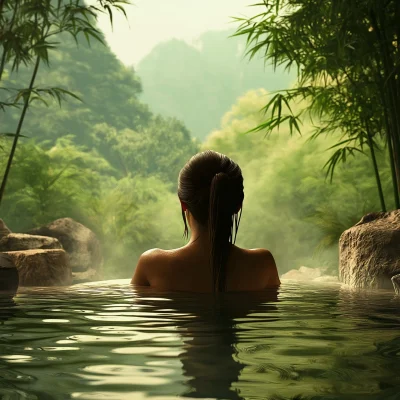 Relaxing in a Hot Spring