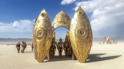 Futuristic African Warrior Shields