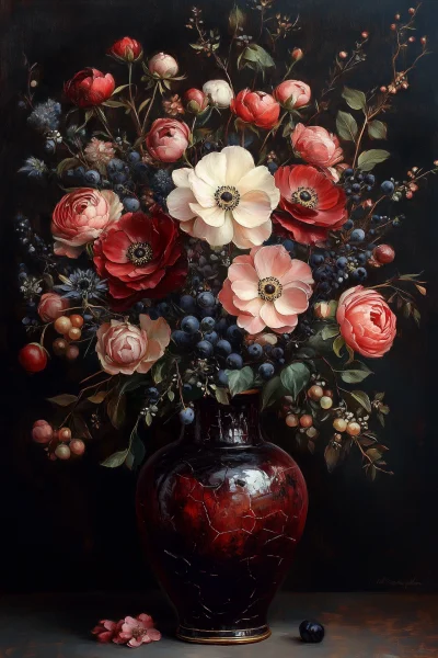 Dark Moody Floral Arrangement