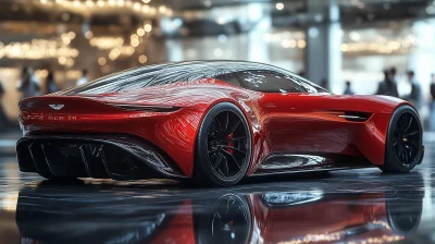 Futuristic Red Aston Martin Vantage