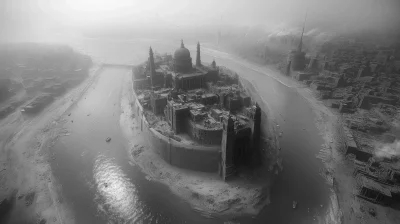 Steampunk Cairo in Black and White