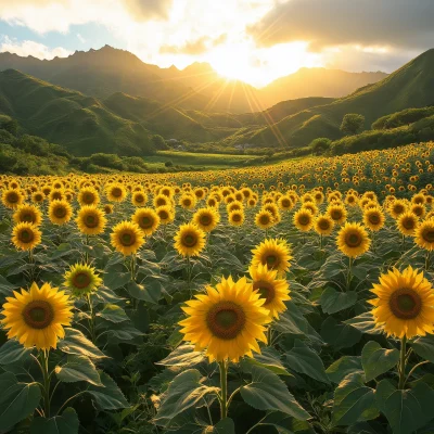 Sunflower Field Bliss