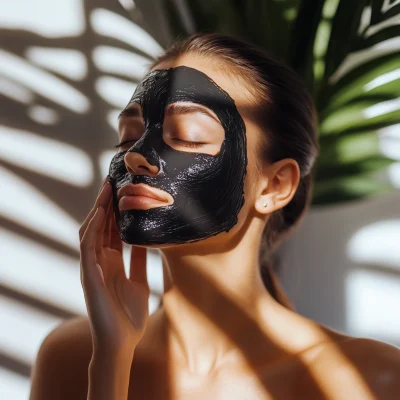 Charcoal Face Mask Application