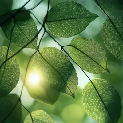 Translucent Tree Leaves