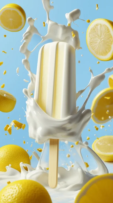 Refreshing Lemon Yogurt Popsicle