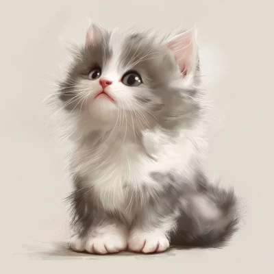 Cute Grey and Cream Cat