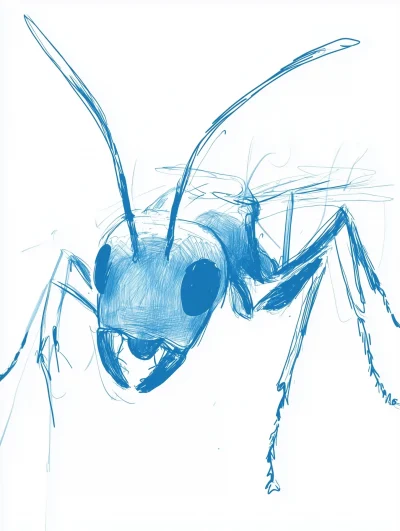 Abstract Ant Sketch for Nursery