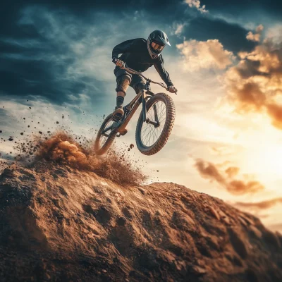 Dramatic BMX Cliff Jump