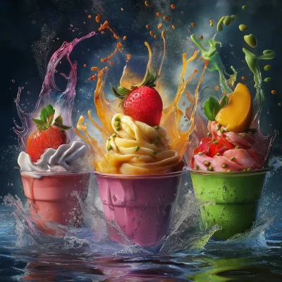 Vivid Ice Cream Delight