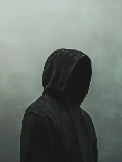 Mysterious Figure in Hoodie