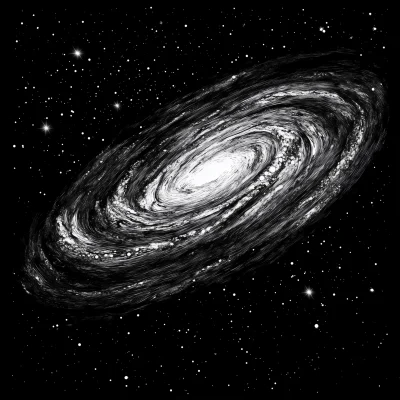 Spiral Galaxy Coloring Page