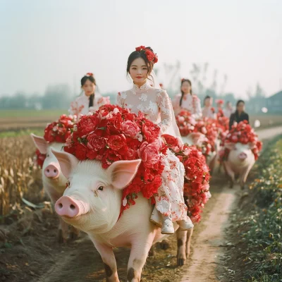 Matching Teams On Flower Pigs