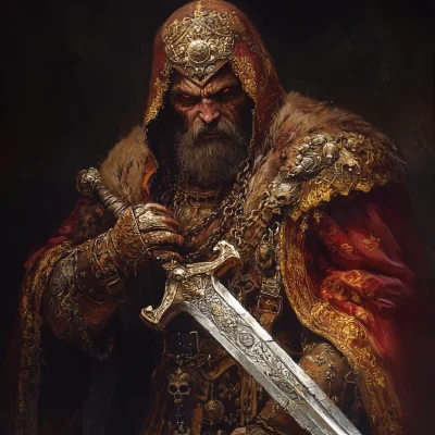 Medieval Russian Demon Warrior