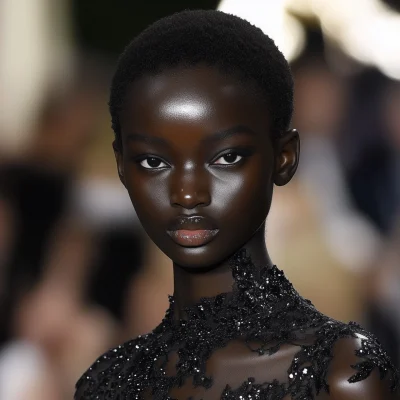 Atypical Black Model on Dior Catwalk