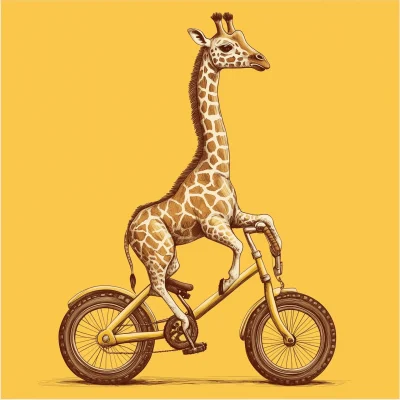 Giraffe on a Bike