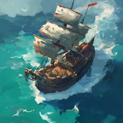 Rugged Pirate Ship