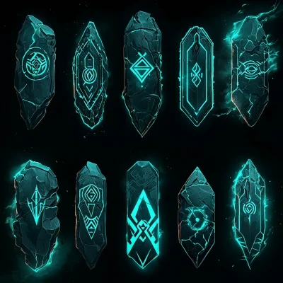 Glowing Rune Stones