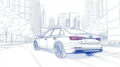 Audi A4 B9 in the City