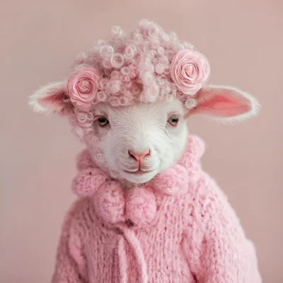 Cute Pink Lamb