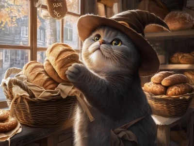 Cozy Bakery Cat