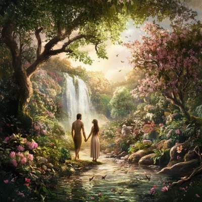 Adam and Eve in the Garden of Eden