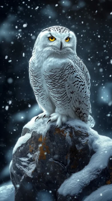 Snowy Owl Perched Majestically