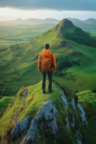 Hiker on Irish Hill