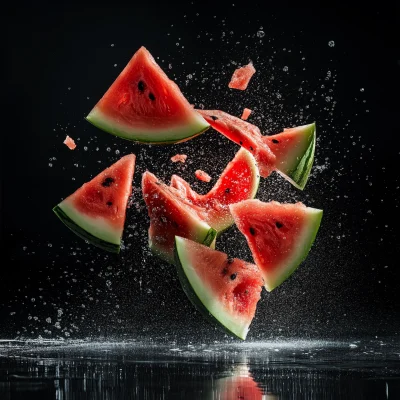 Falling Watermelon Slices