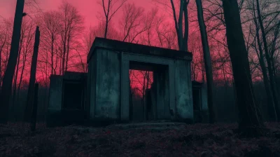 Eerie Crypt in the Woods