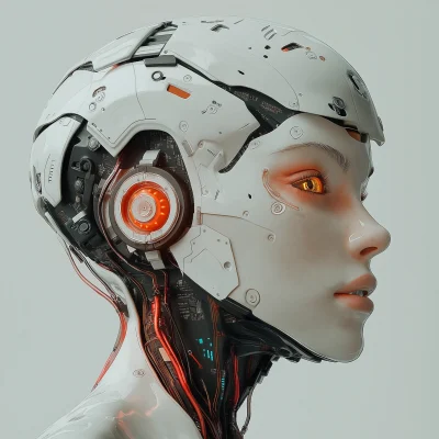 Beautiful Porcelain Android Face