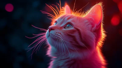 Surreal Pink Cat