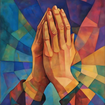 Stylized Hands in Prayer