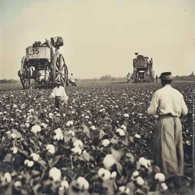 Vintage Cotton Field Workers