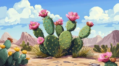 Vintage Cactus Illustration