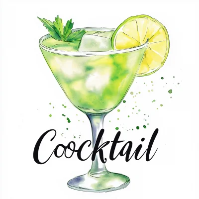 Watercolor Cocktail Illustration